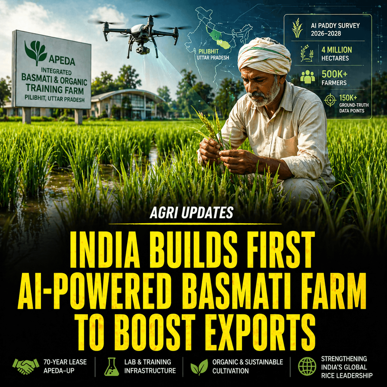 Apeda basmati organic training farm pilibhit