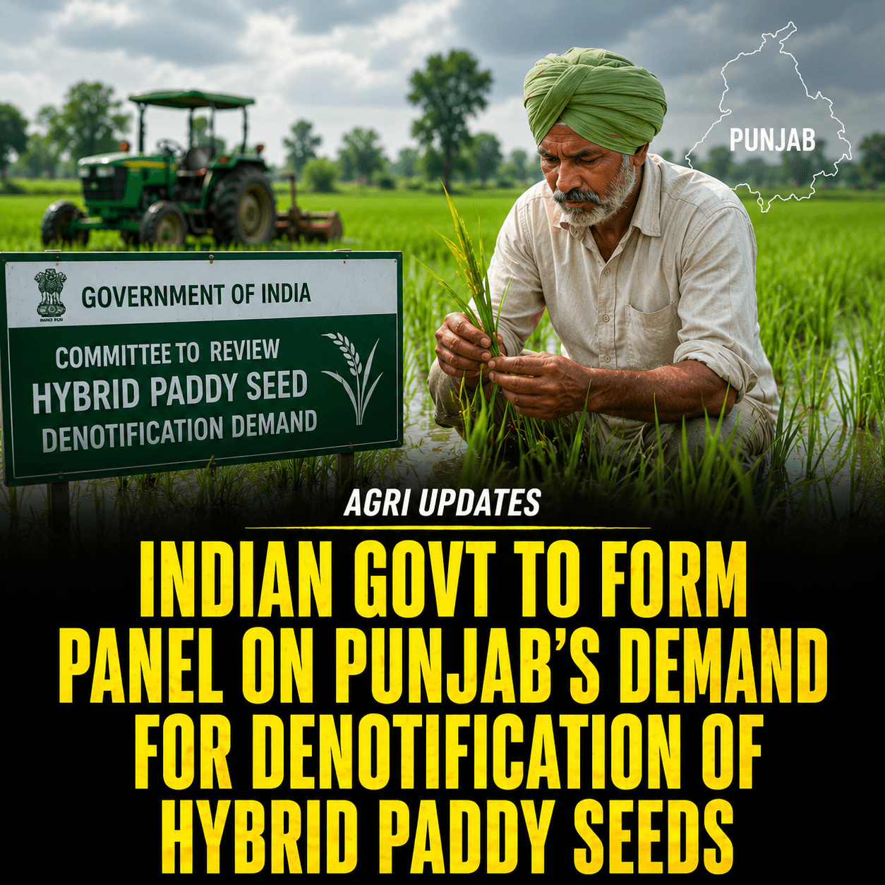 Indian govt to form panel on Punjab’s demand for denotification of hybrid paddy seeds